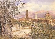 Henry Roderick Newman View of Florence,From the Gardens fo the Palazzo de'Mozzi (mk46) Sweden oil painting artist